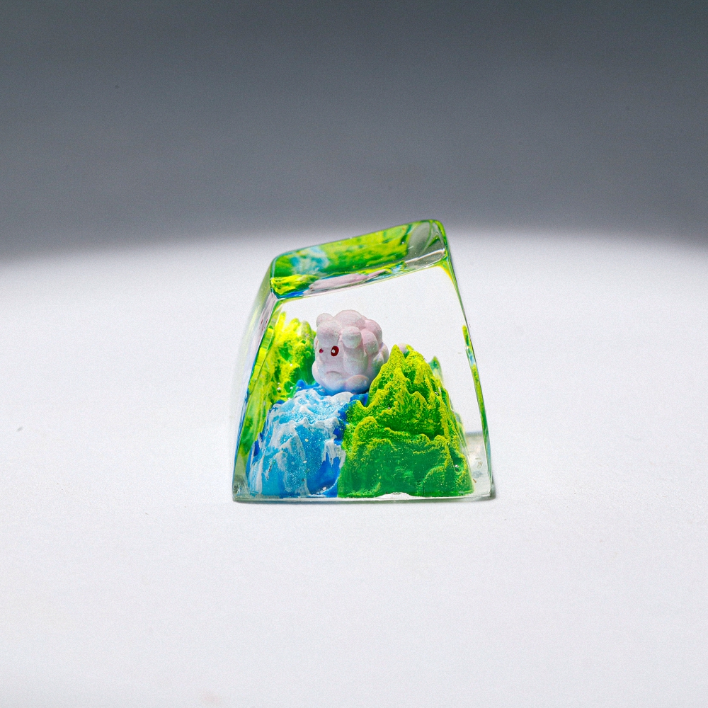 Pokemon - Swirlix Artisan Keycap Breakwooden