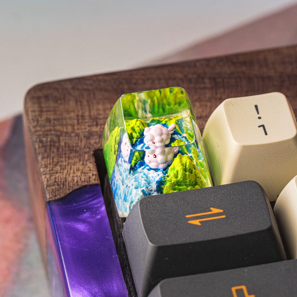 Pokemon - Swirlix Artisan Keycap Breakwooden 2