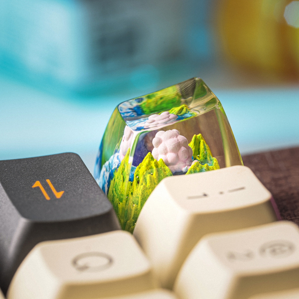 Pokemon - Swirlix Artisan Keycap Breakwooden 2