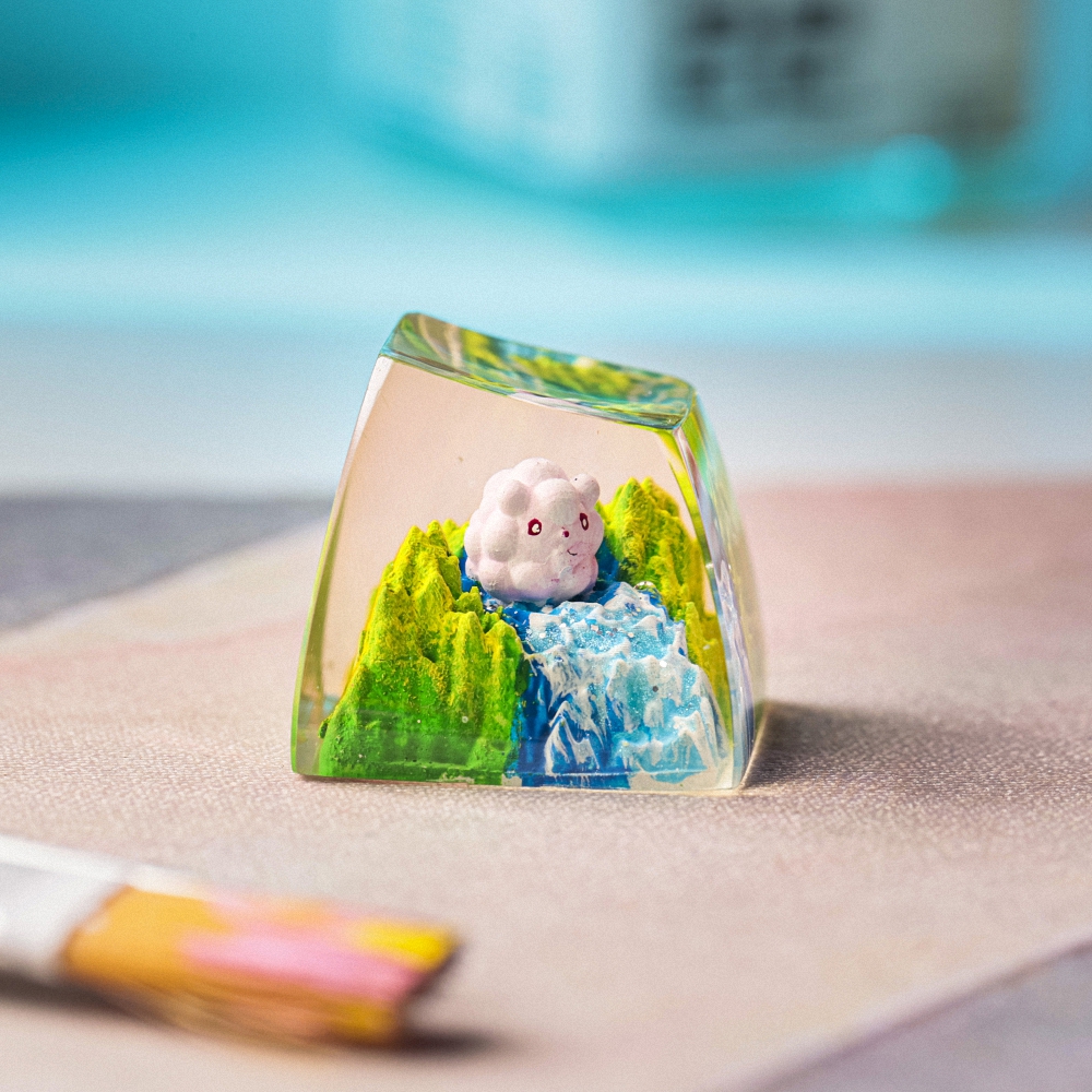 Pokemon - Swirlix Artisan Keycap Breakwooden 3