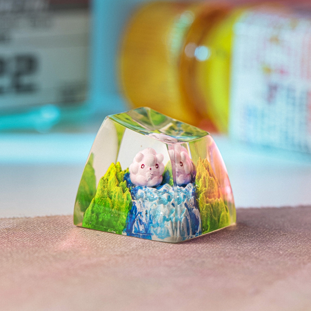 Pokemon - Swirlix Artisan Keycap Breakwooden 3