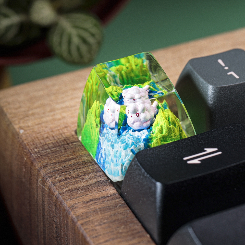 Pokemon - Swirlix Artisan Keycap Breakwooden 4