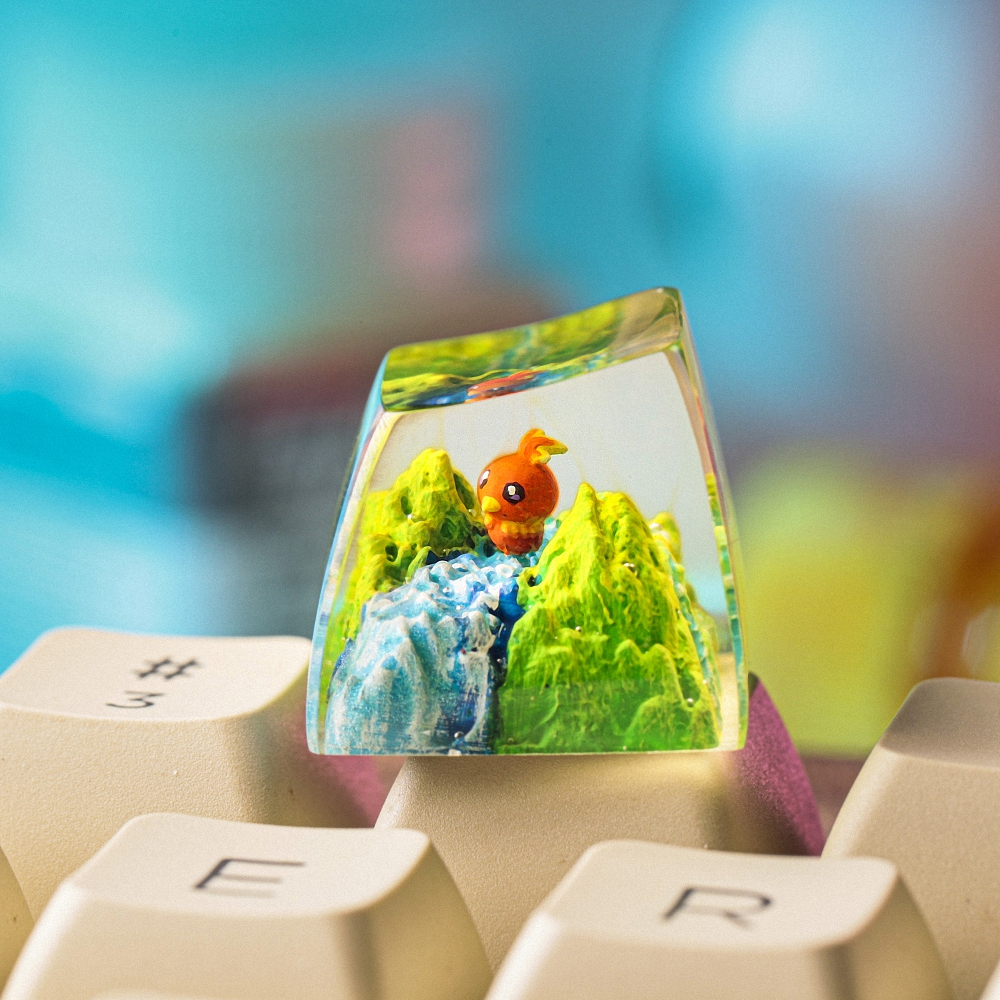 Pokemon - Torchic Artisan Keycap Breakwooden 2