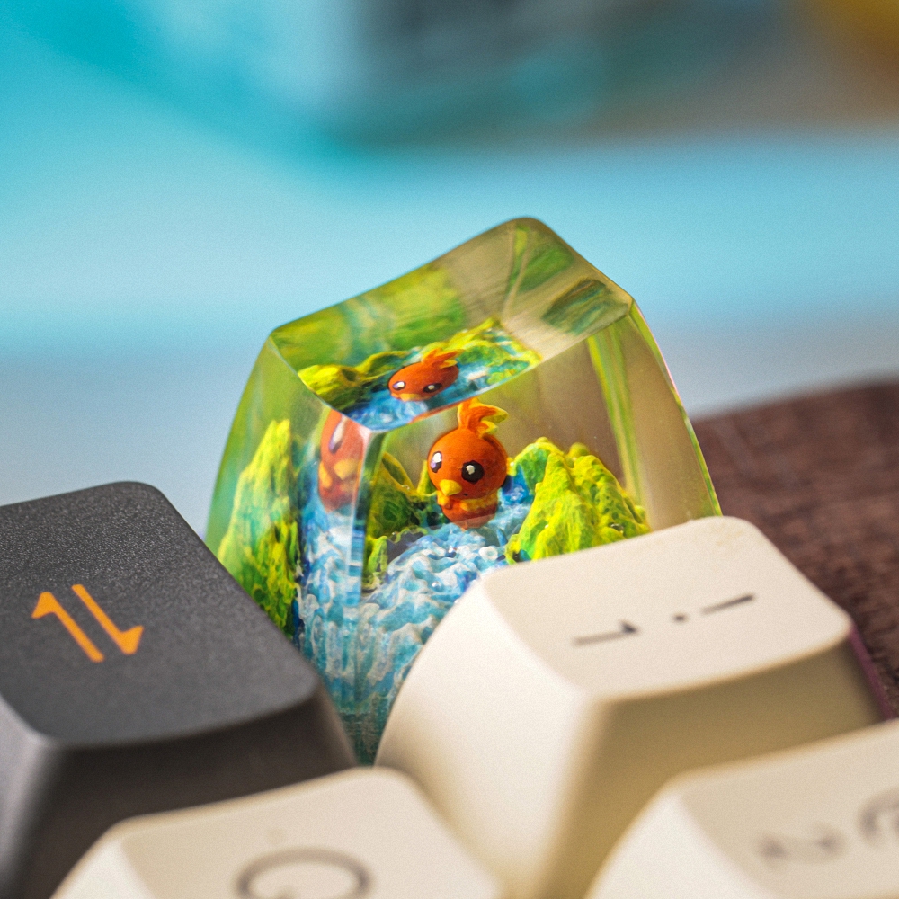 Pokemon - Torchic Artisan Keycap Breakwooden 2