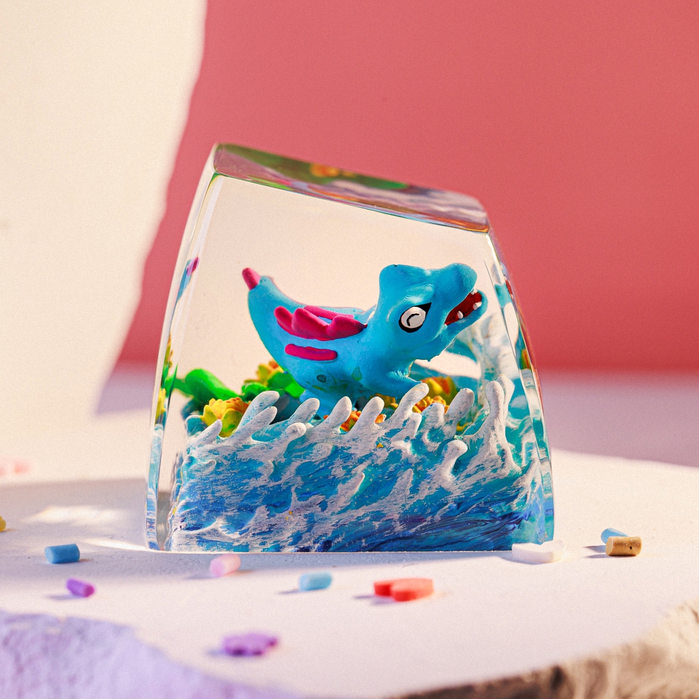 Pokemon - Totodie Artisan Keycap Breakwooden