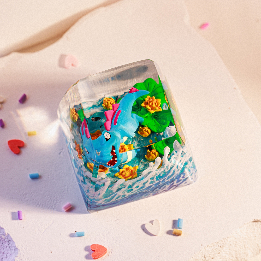 Pokemon - Totodie Artisan Keycap Breakwooden