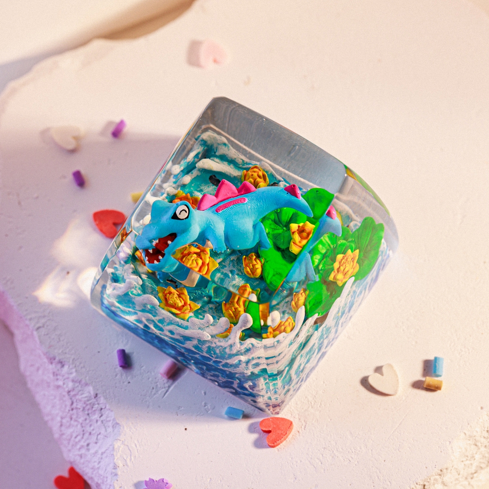 Pokemon - Totodie Artisan Keycap Breakwooden