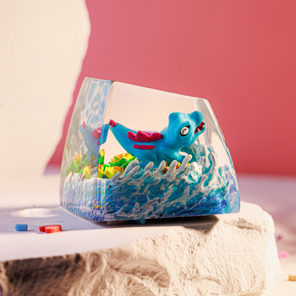 Pokemon - Totodie Artisan Keycap Breakwooden