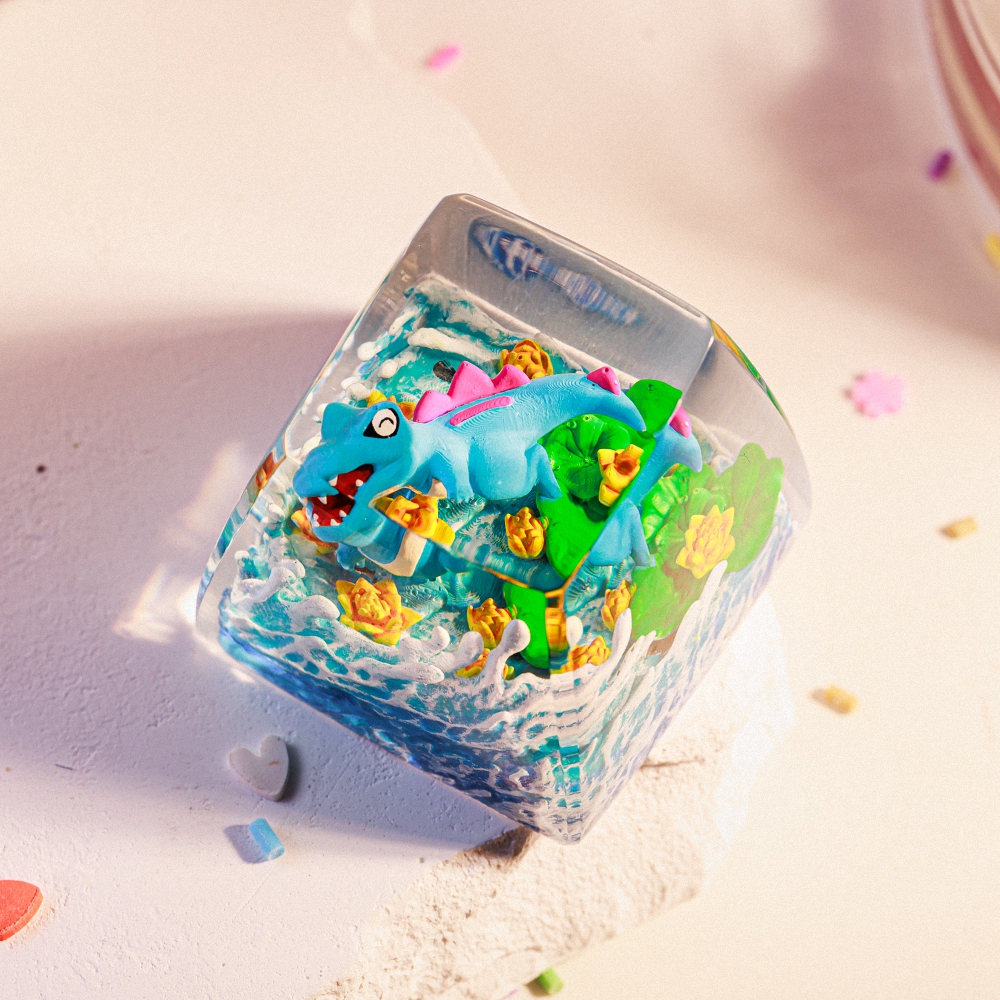 Pokemon - Totodie Artisan Keycap Breakwooden