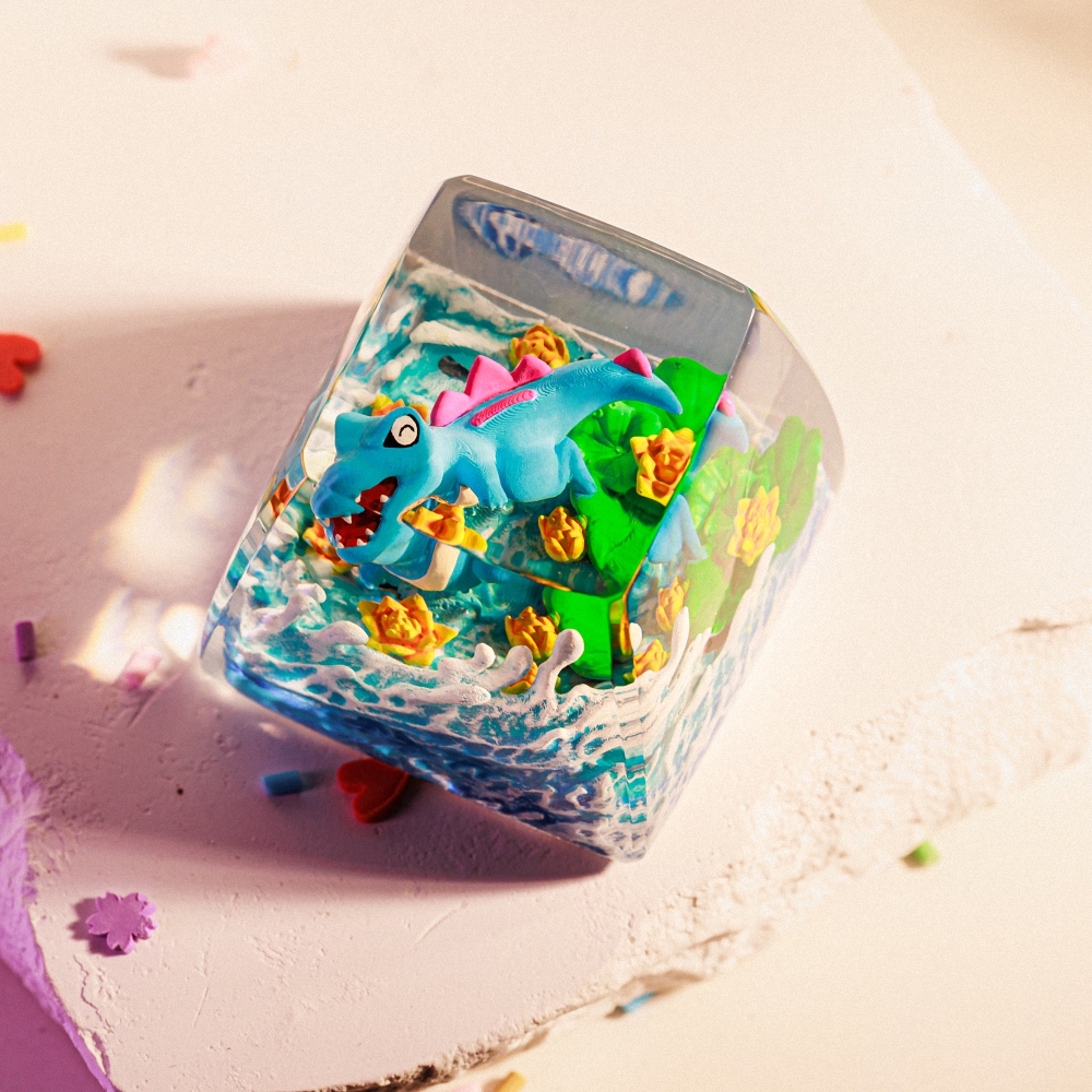 Pokemon - Totodie Artisan Keycap Breakwooden