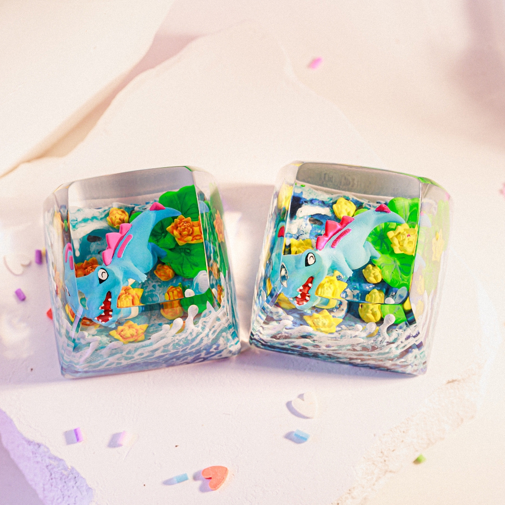 Pokemon - Totodie Artisan Keycap Breakwooden