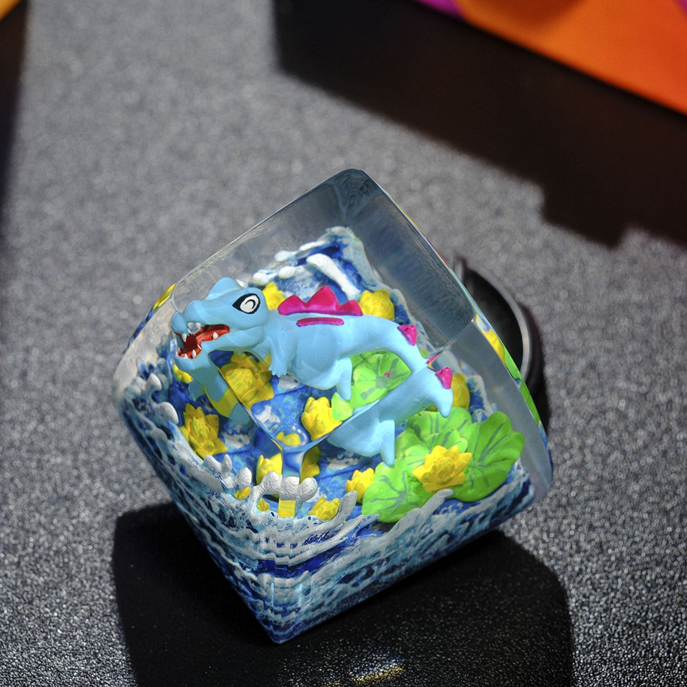 Pokemon - Totodie Artisan Keycap Breakwooden 2