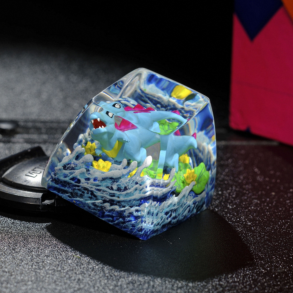 Pokemon - Totodie Artisan Keycap Breakwooden 2