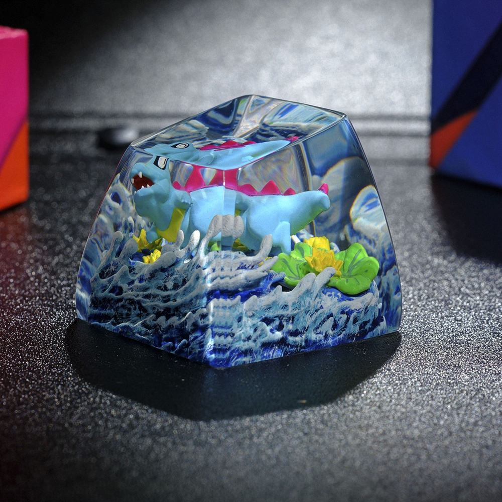 Pokemon - Totodie Artisan Keycap Breakwooden 2