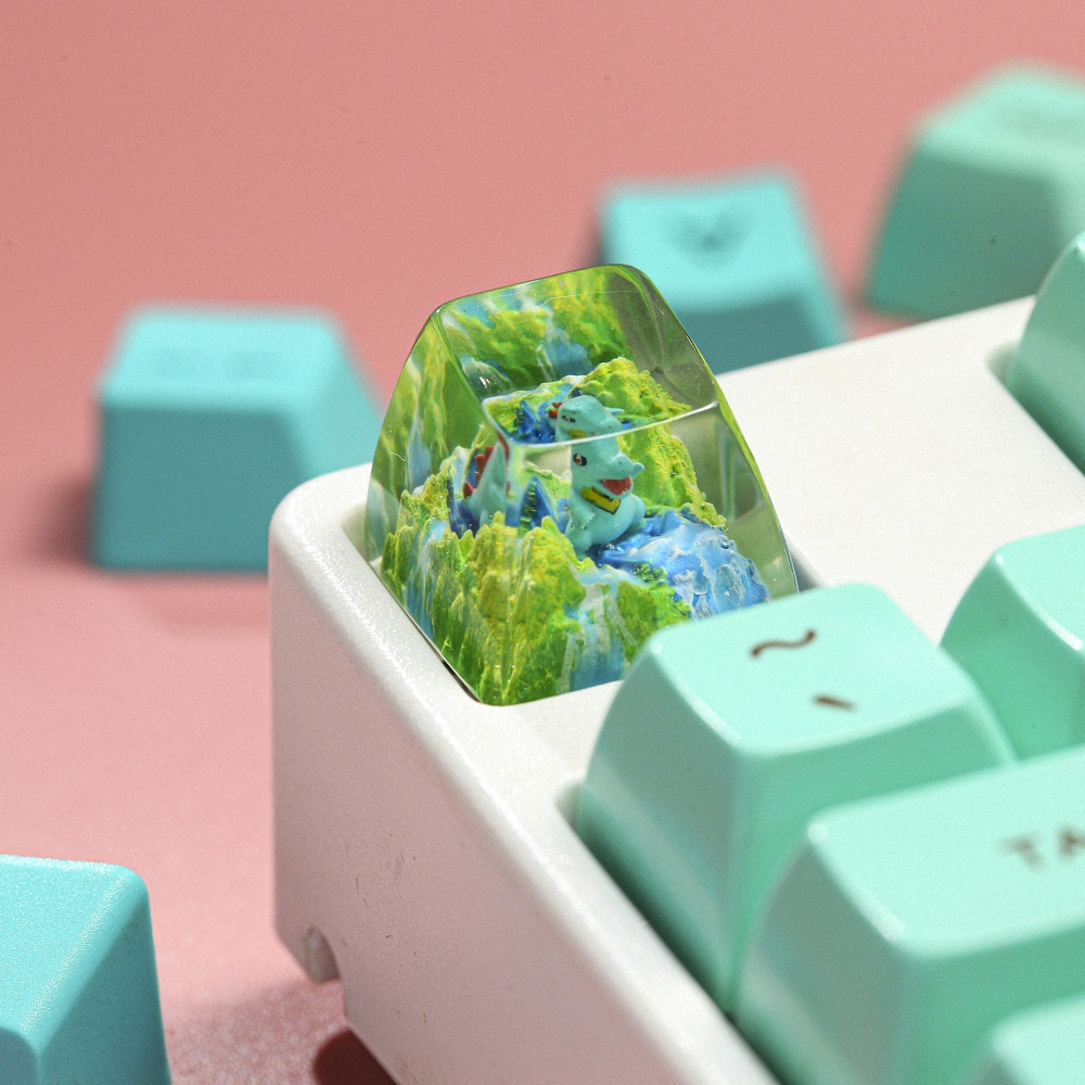 Pokemon - Totodile Artisan Keycap Breakwooden 2