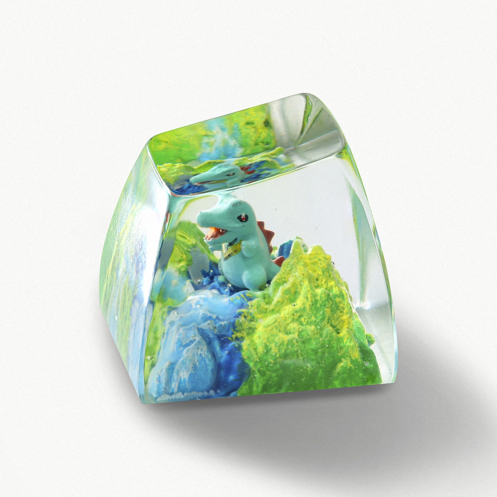 Pokemon - Totodile Artisan Keycap Breakwooden 2