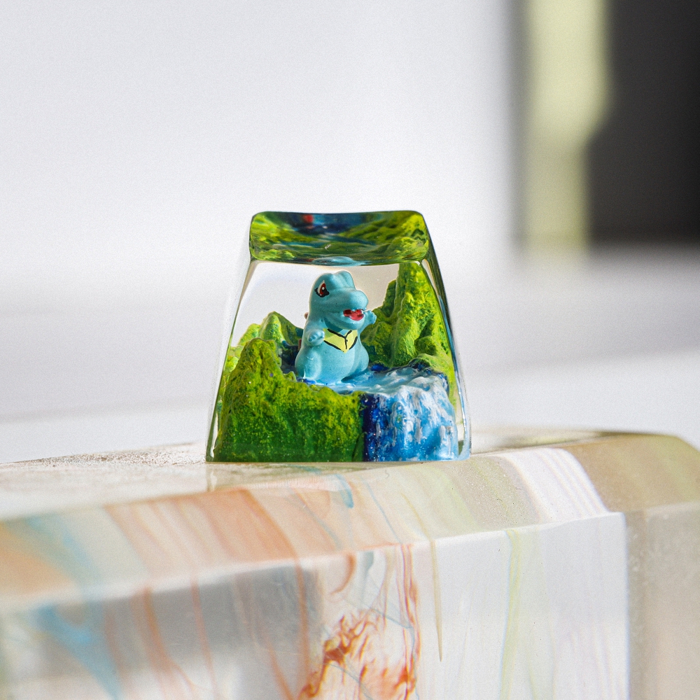 Pokemon - Totodile Artisan Keycap Breakwooden 3
