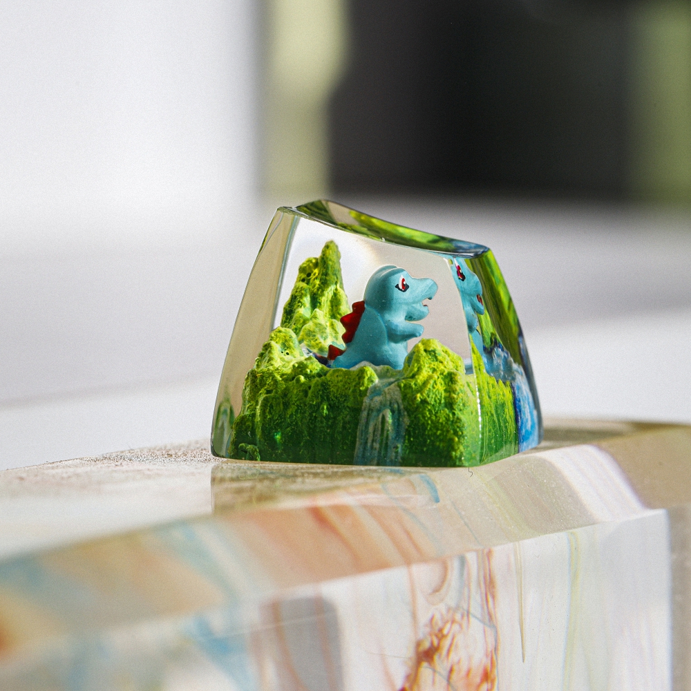 Pokemon - Totodile Artisan Keycap Breakwooden 3