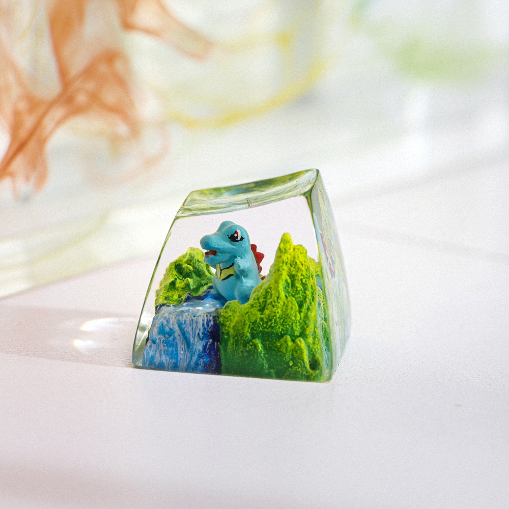 Pokemon - Totodile Artisan Keycap Breakwooden 3