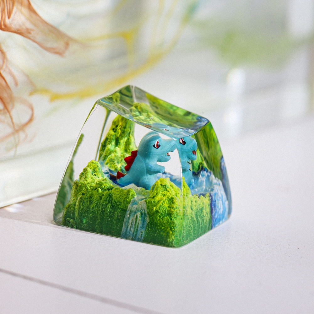 Pokemon - Totodile Artisan Keycap Breakwooden 3