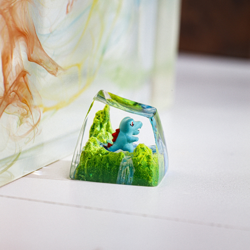 Pokemon - Totodile Artisan Keycap Breakwooden 3