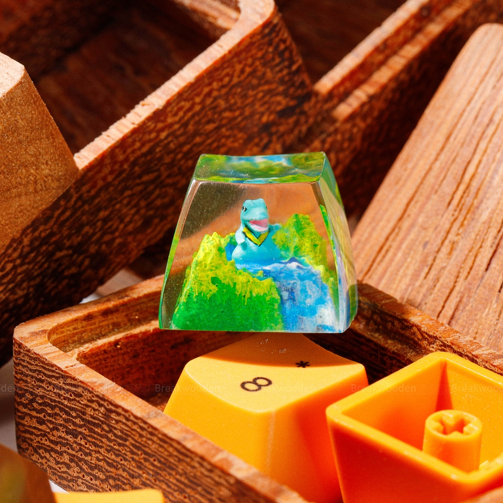Pokemon - Totodile Artisan Keycap Breakwooden 4