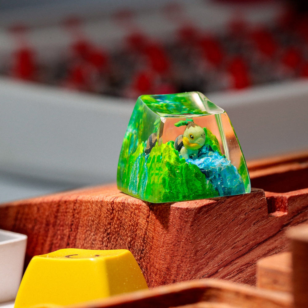 Pokemon - Turtwig Artisan Keycap Breakwooden