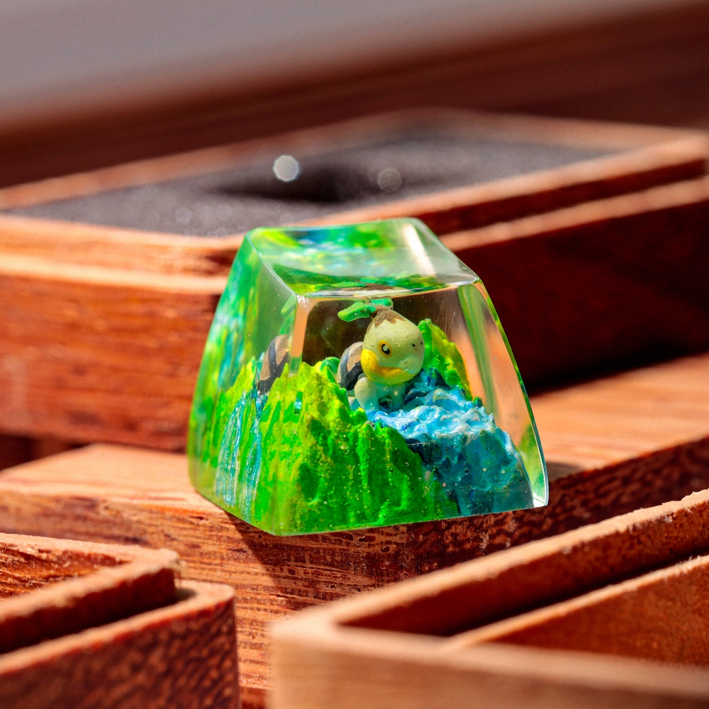 Pokemon - Turtwig Artisan Keycap Breakwooden