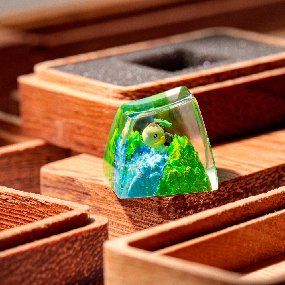 Pokemon - Turtwig Artisan Keycap Breakwooden