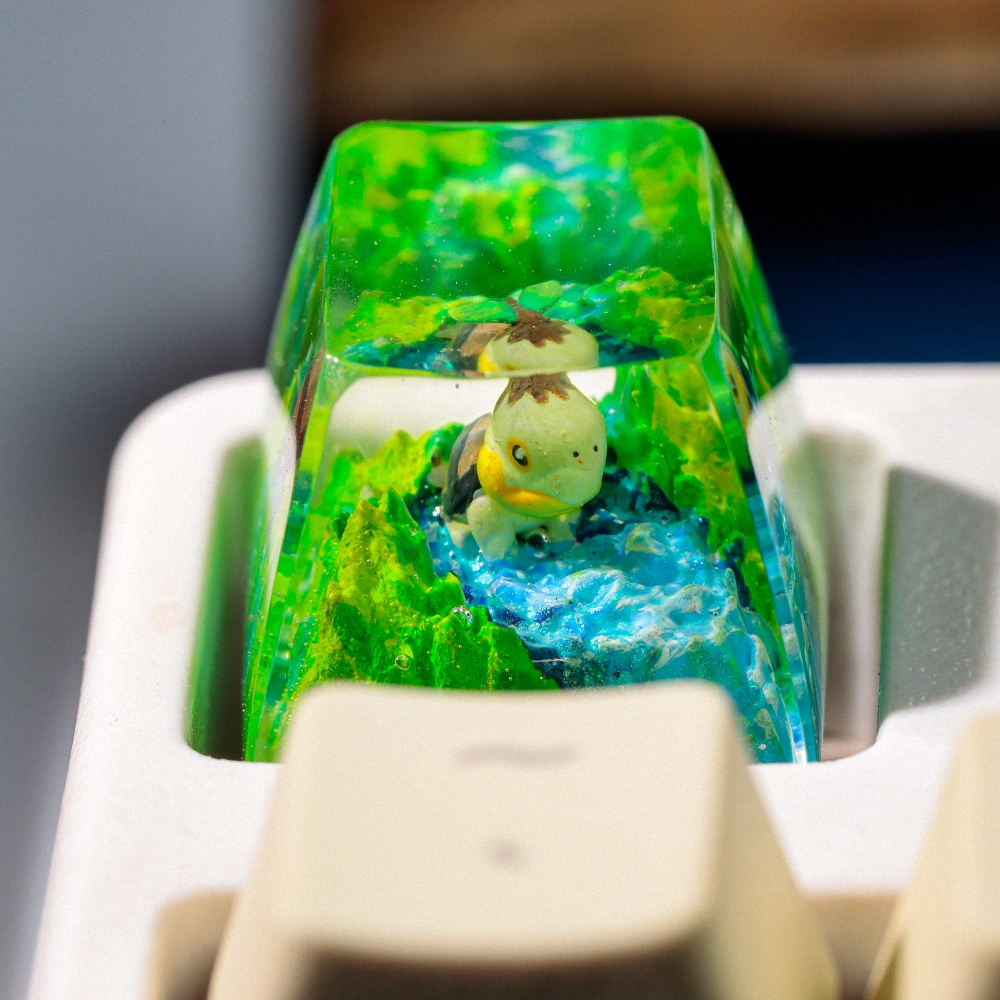 Pokemon - Turtwig Artisan Keycap Breakwooden