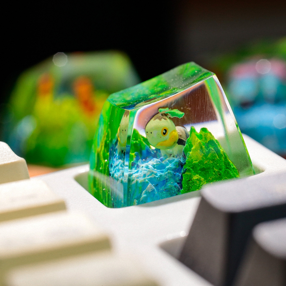 Pokemon - Turtwig Artisan Keycap Breakwooden