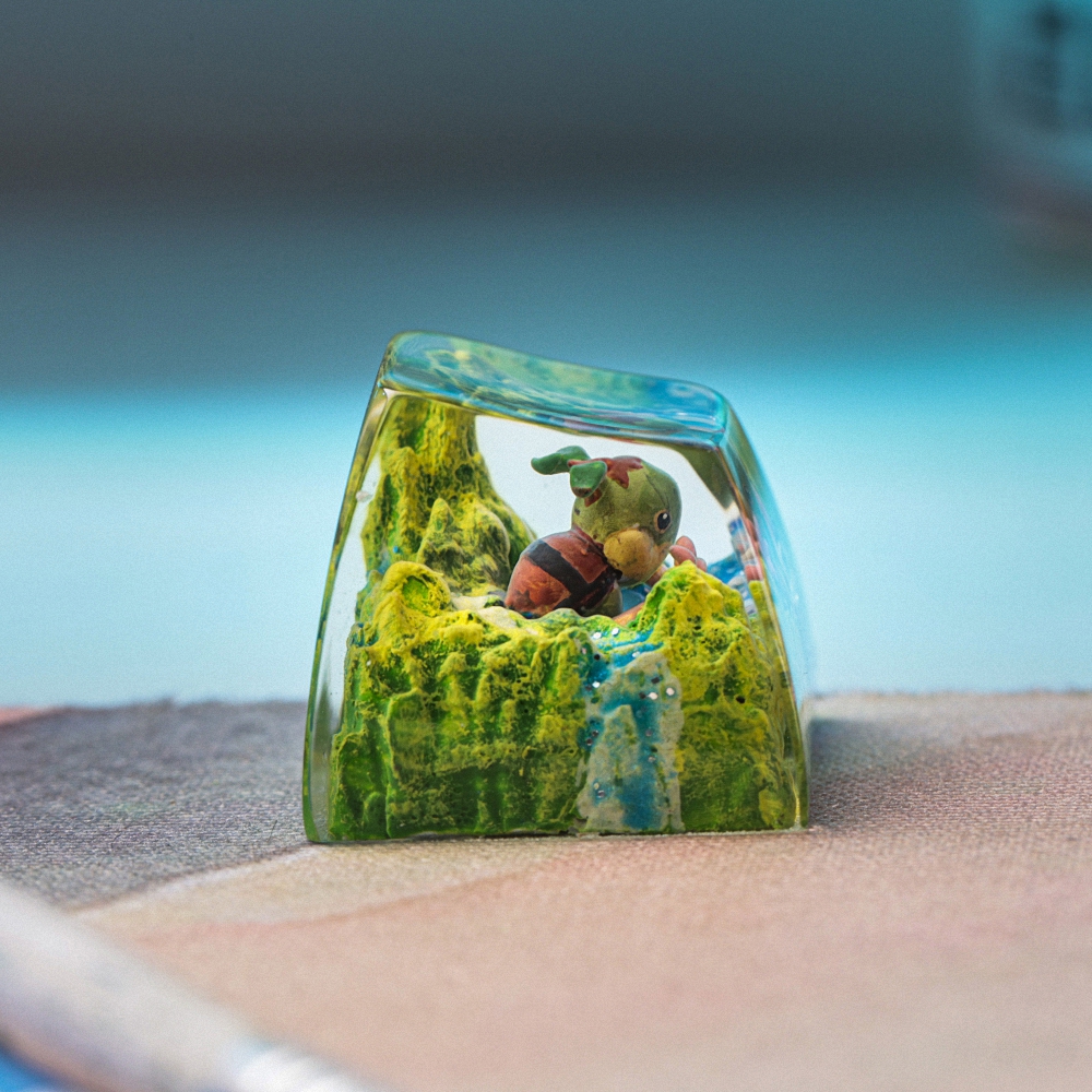 Pokemon - Turtwig Artisan Keycap Breakwooden 3