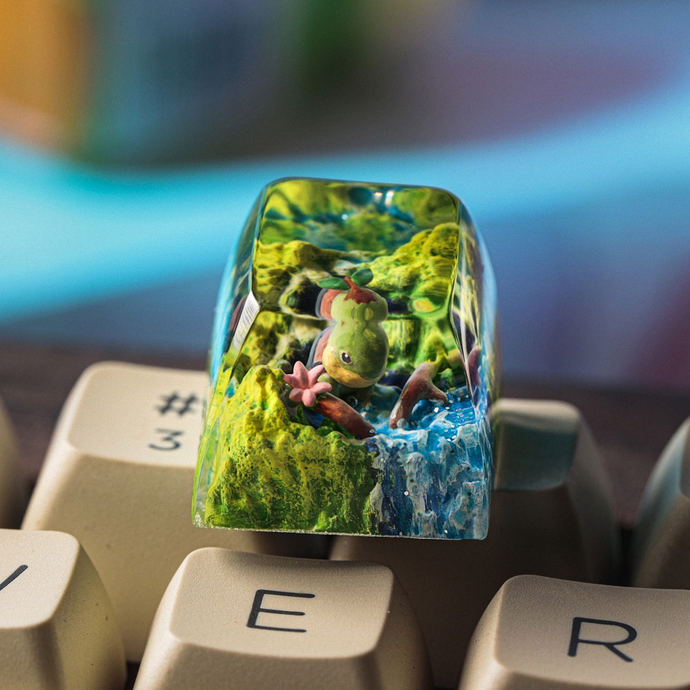 Pokemon - Turtwig Artisan Keycap Breakwooden 4