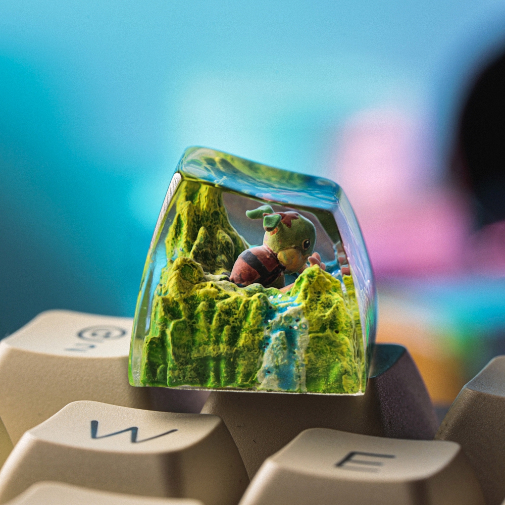 Pokemon - Turtwig Artisan Keycap Breakwooden 4