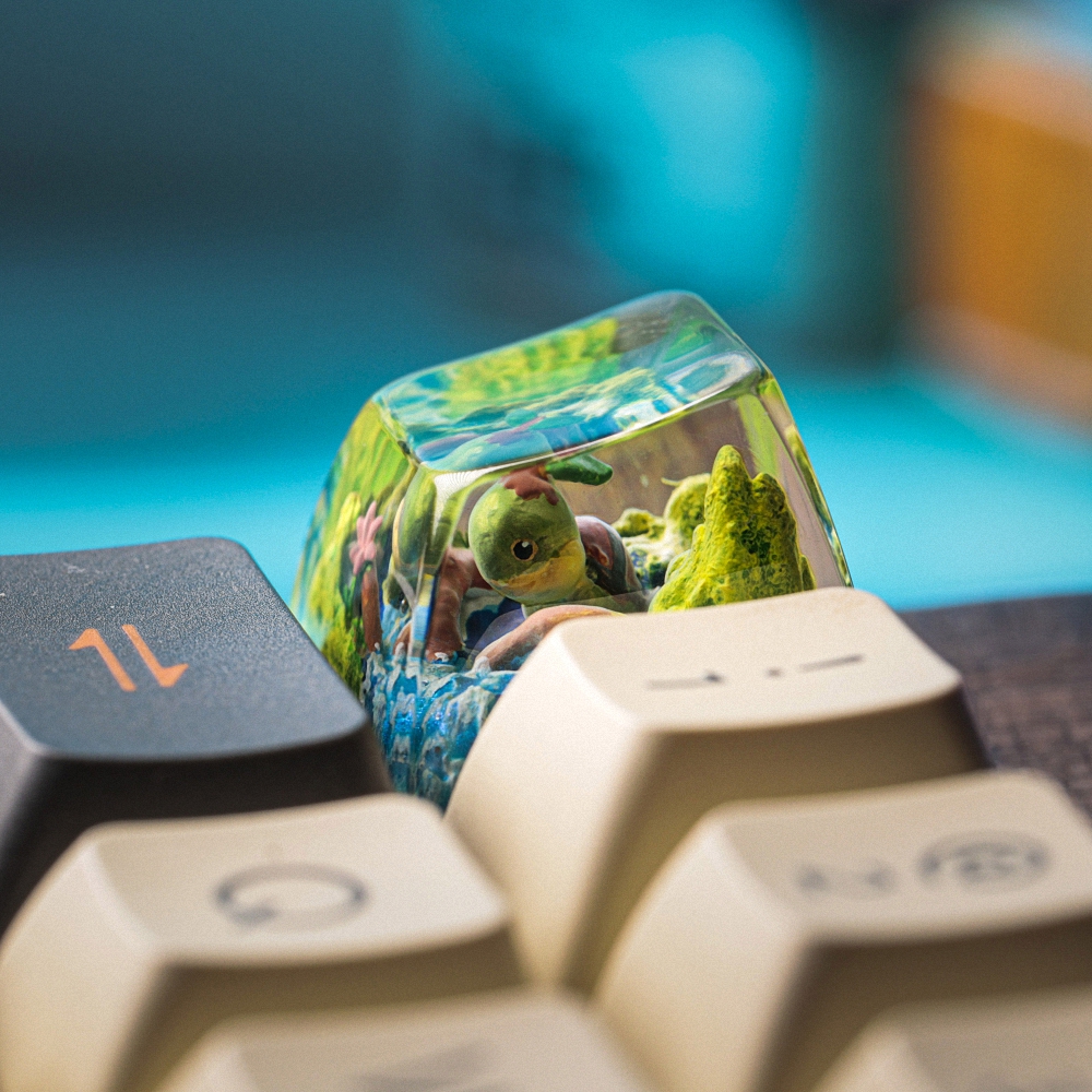Pokemon - Turtwig Artisan Keycap Breakwooden 4