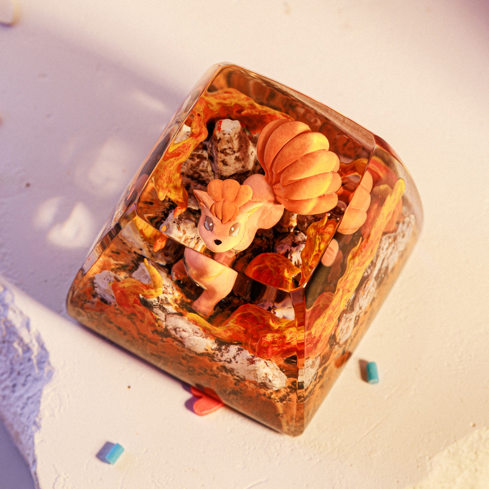 Pokemon - Vulpix Artisan Keycap Breakwooden