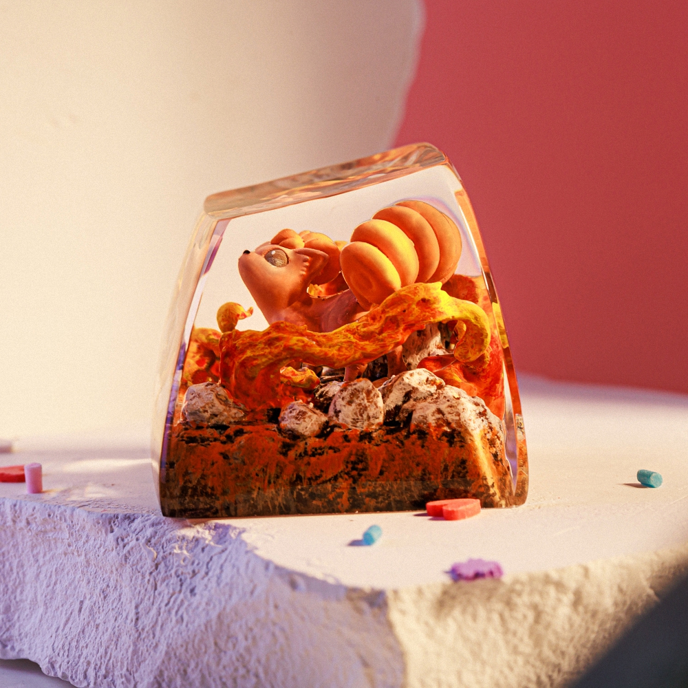 Pokemon - Vulpix Artisan Keycap Breakwooden