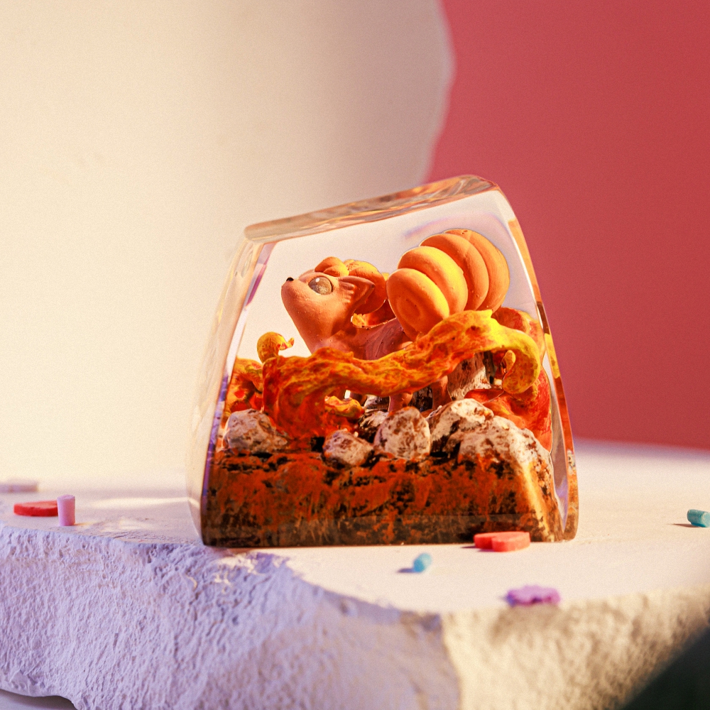 Pokemon - Vulpix Artisan Keycap Breakwooden