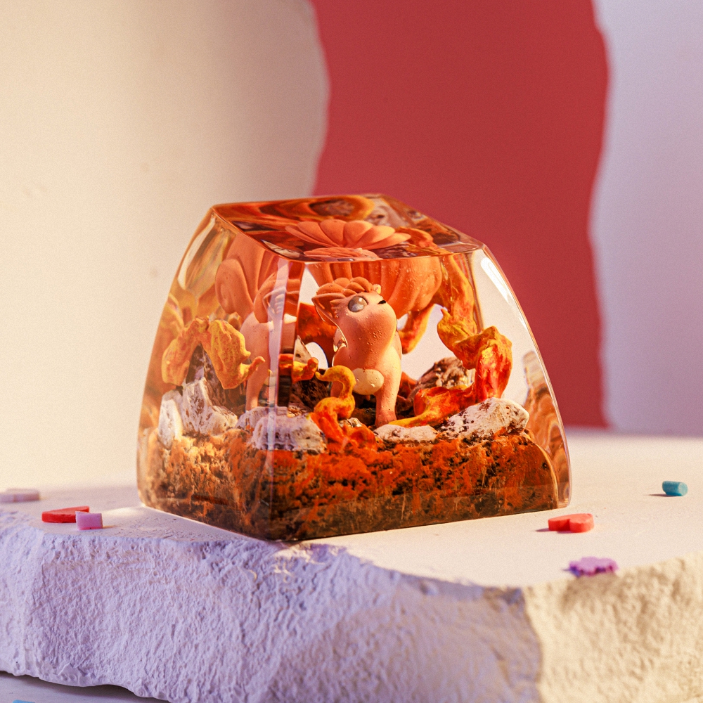 Pokemon - Vulpix Artisan Keycap Breakwooden