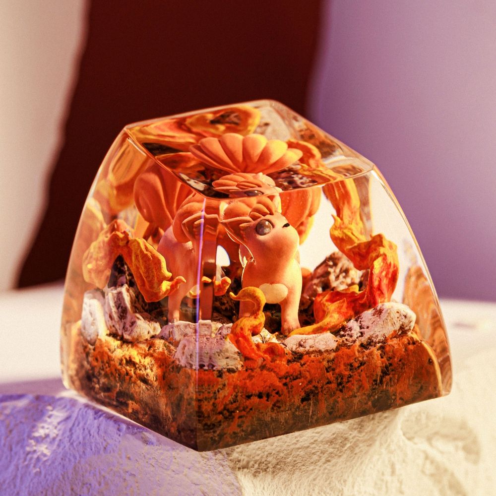 Pokemon - Vulpix Artisan Keycap Breakwooden