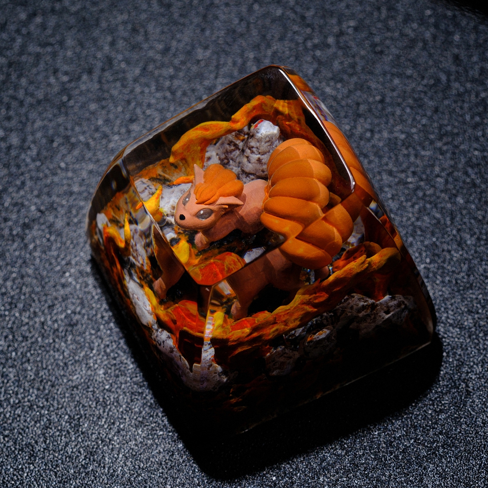 Pokemon - Vulpix Artisan Keycap Breakwooden 2