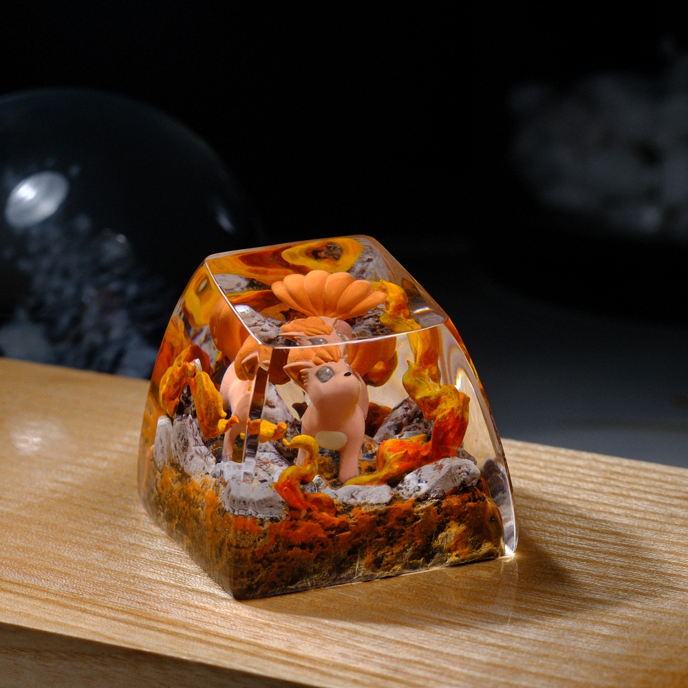 Pokemon - Vulpix Artisan Keycap Breakwooden 2