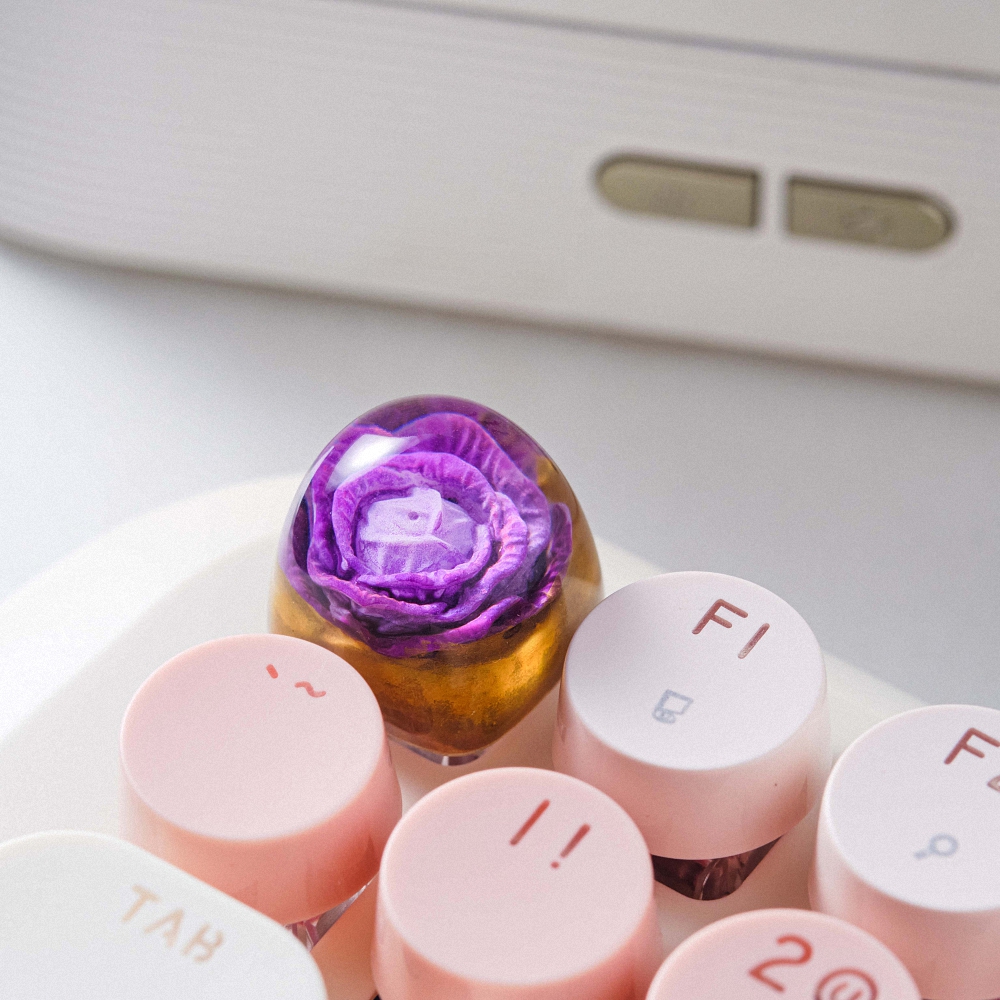 Purple Cabbage Artisan Keycap Breakwooden 3