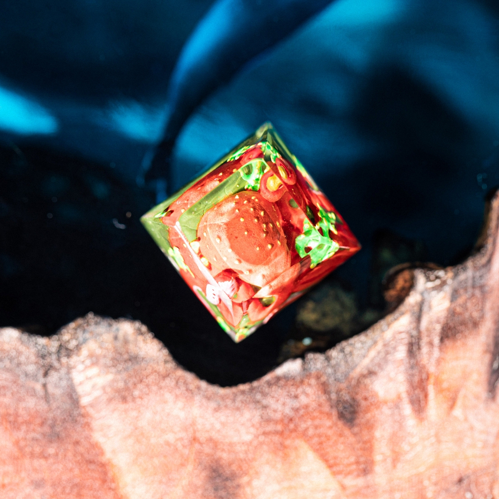 Red Octopus Artisan Keycap Breakwooden