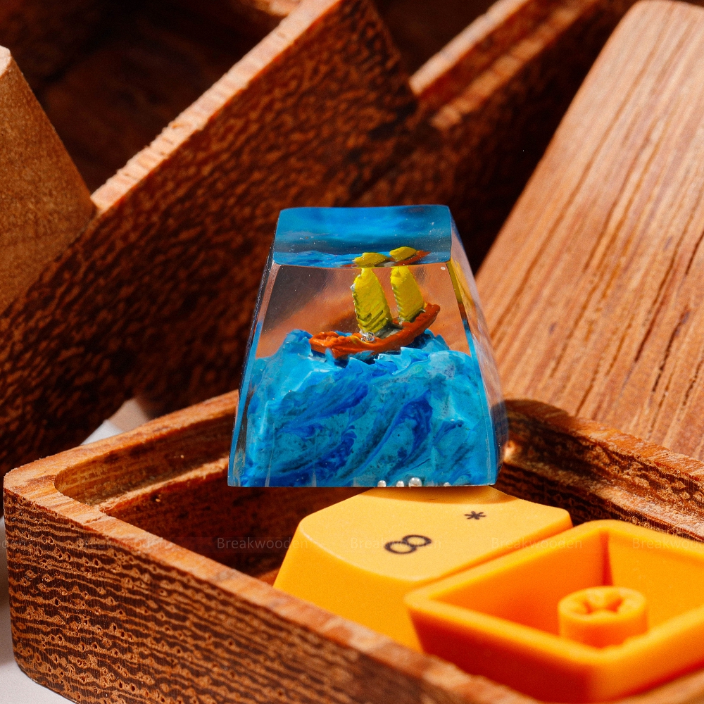 Sailboat Artisan Keycap Breakwooden 5