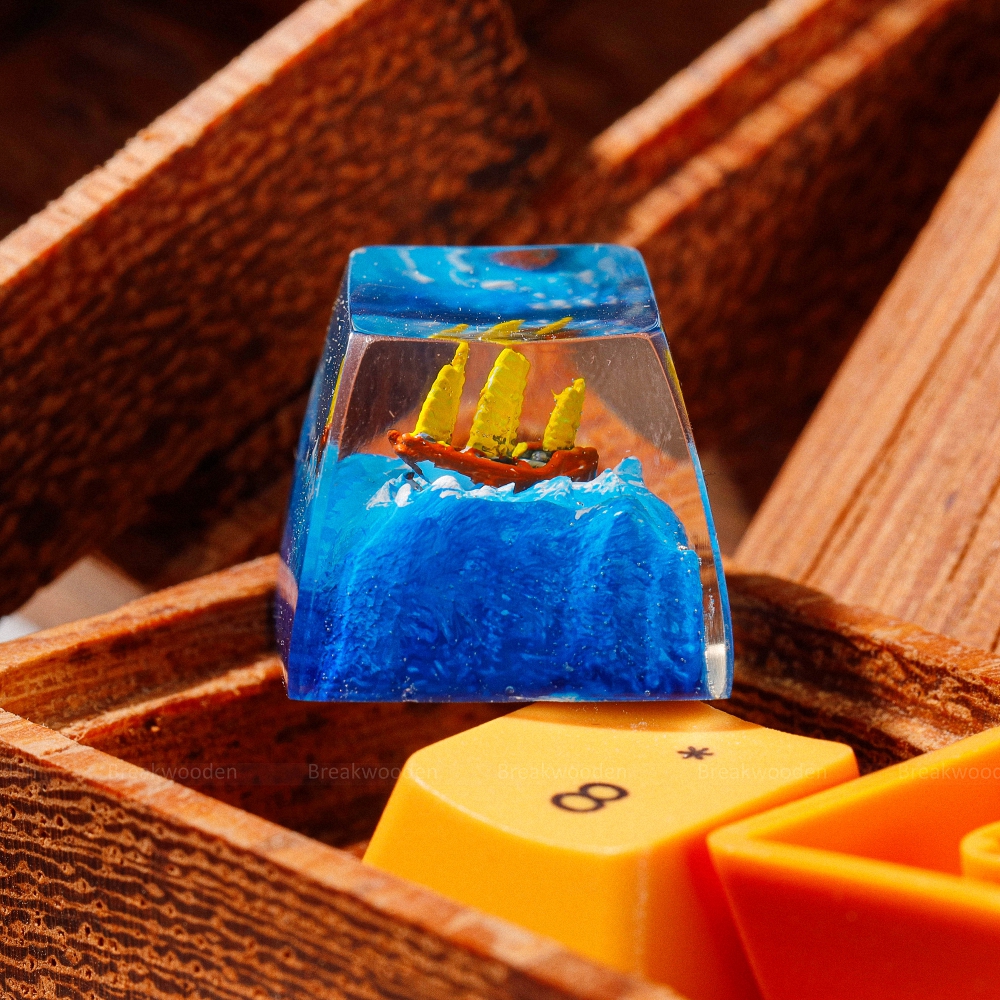 Sailboat Artisan Keycap Breakwooden 5