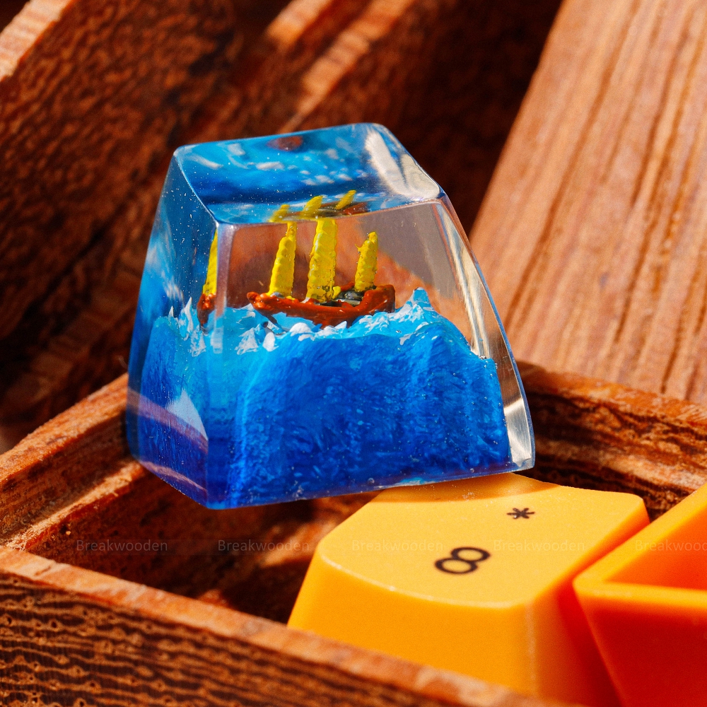 Sailboat Artisan Keycap Breakwooden 5