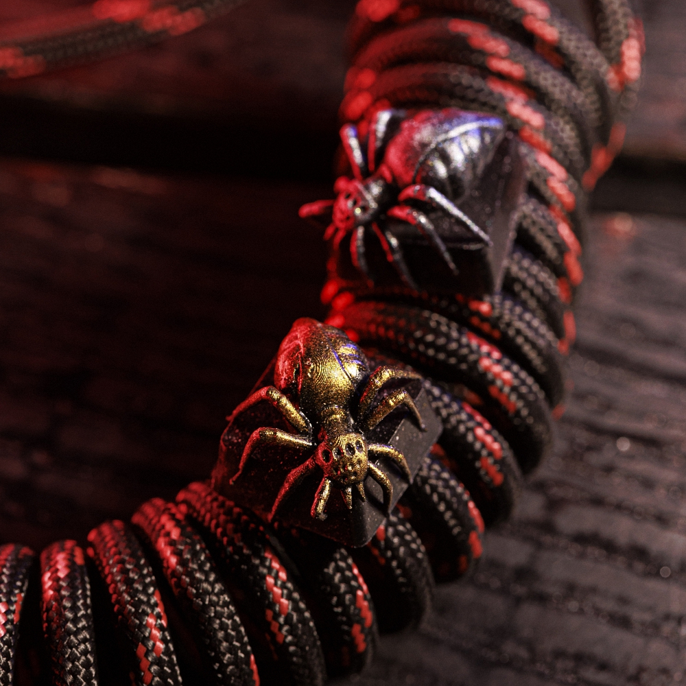Silver and Gold Spider Artisan Keycap Breakwooden