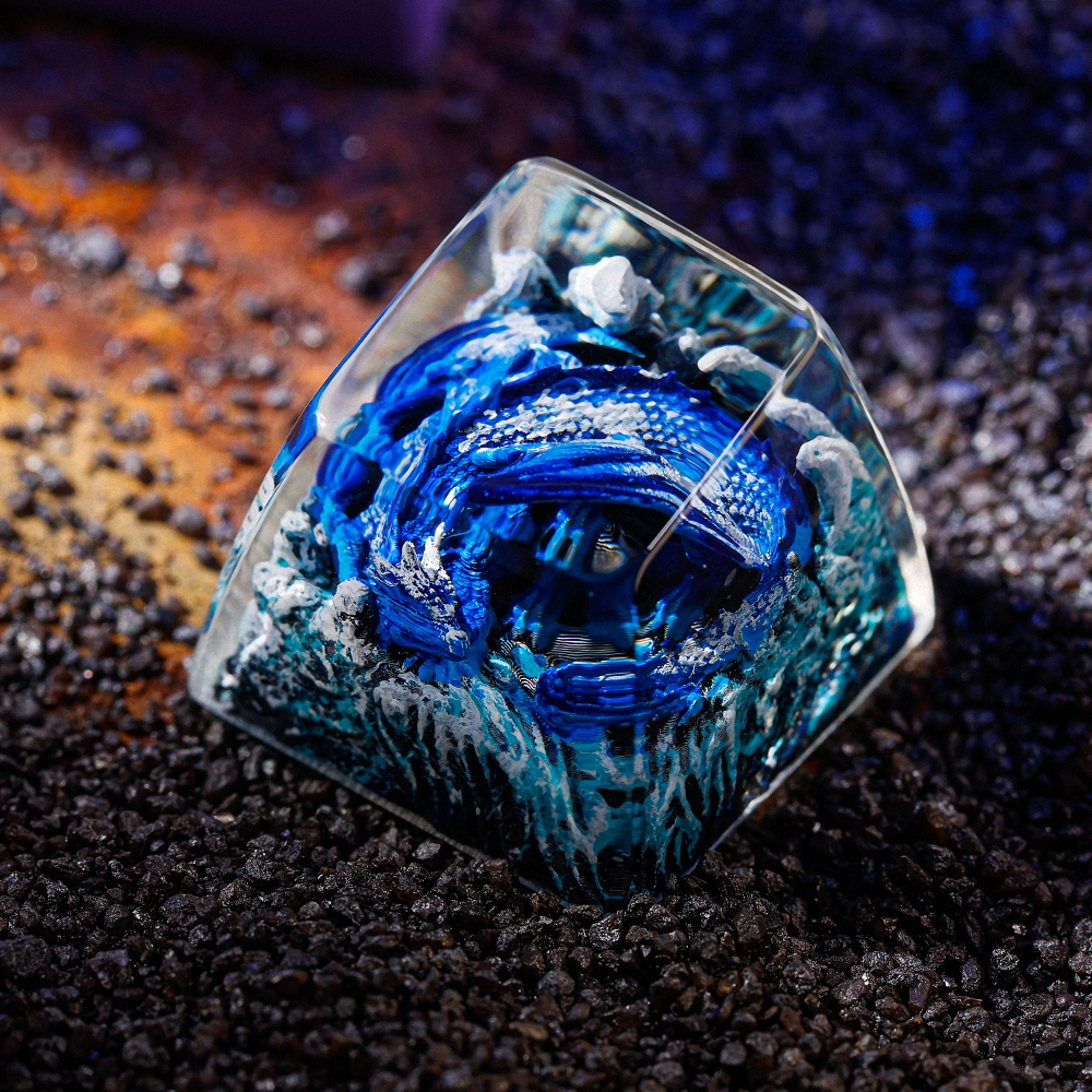 Sleeping Dragon - Blue Artisan Keycap Breakwooden