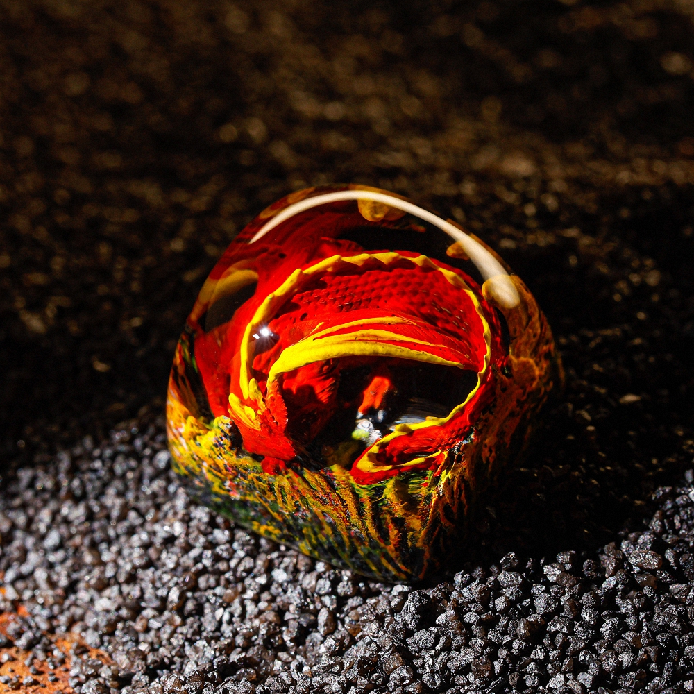 Sleeping Dragon - Red Artisan Keycap Breakwooden